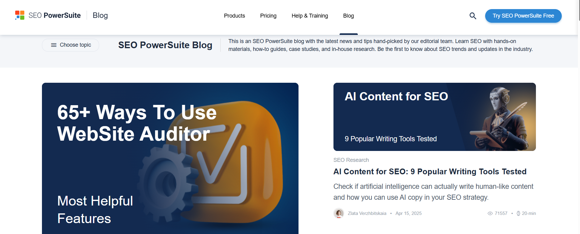 SEO Powersuite Blog