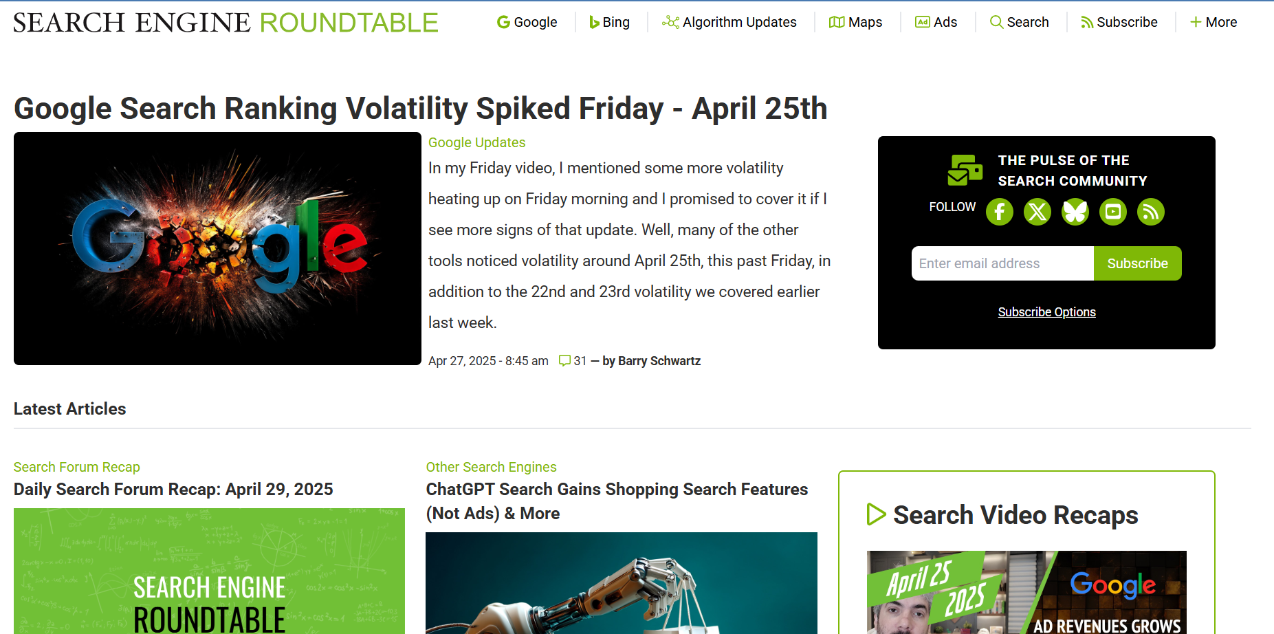 Search Engine Roundtable