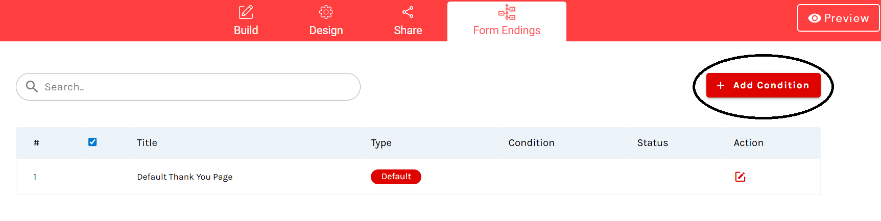 Click on add condition