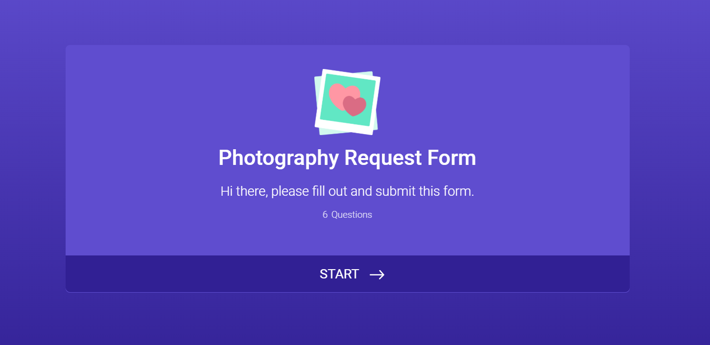 An example of a Jotform Card.