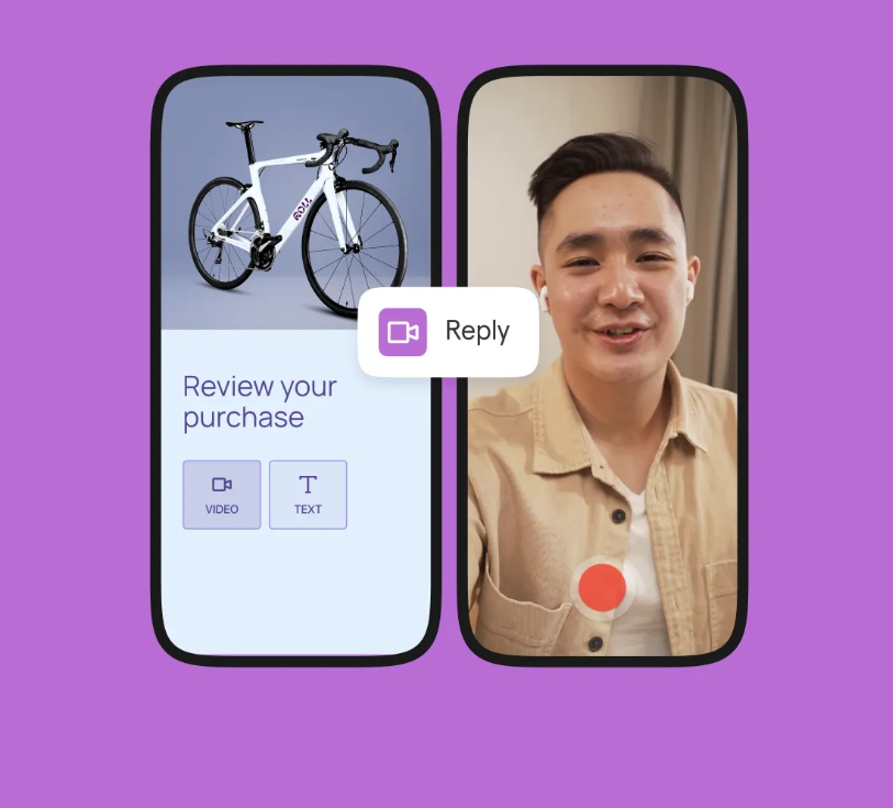 Typeform video testimonial form template screenshot.