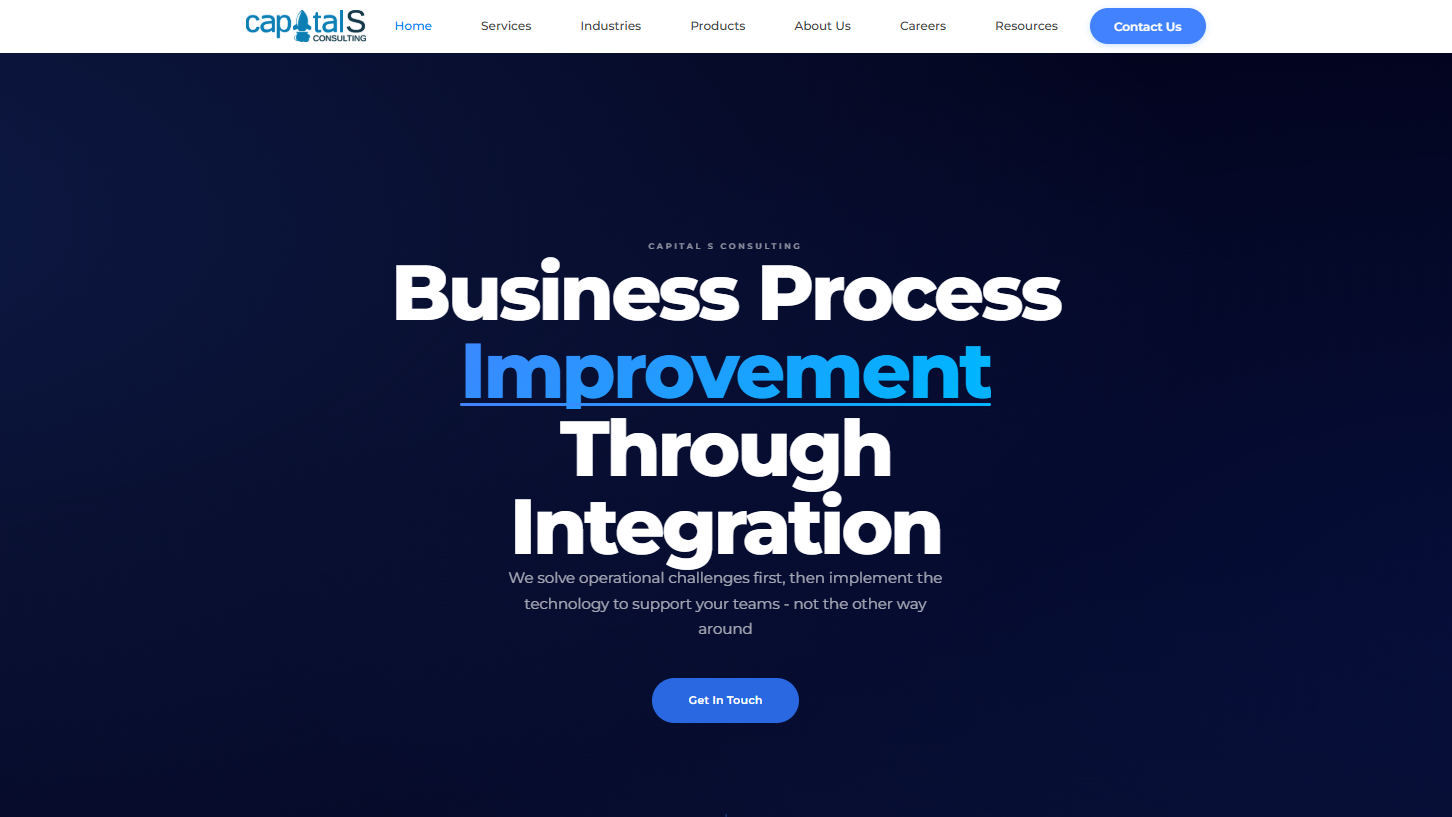 Capital S Consulting webpage