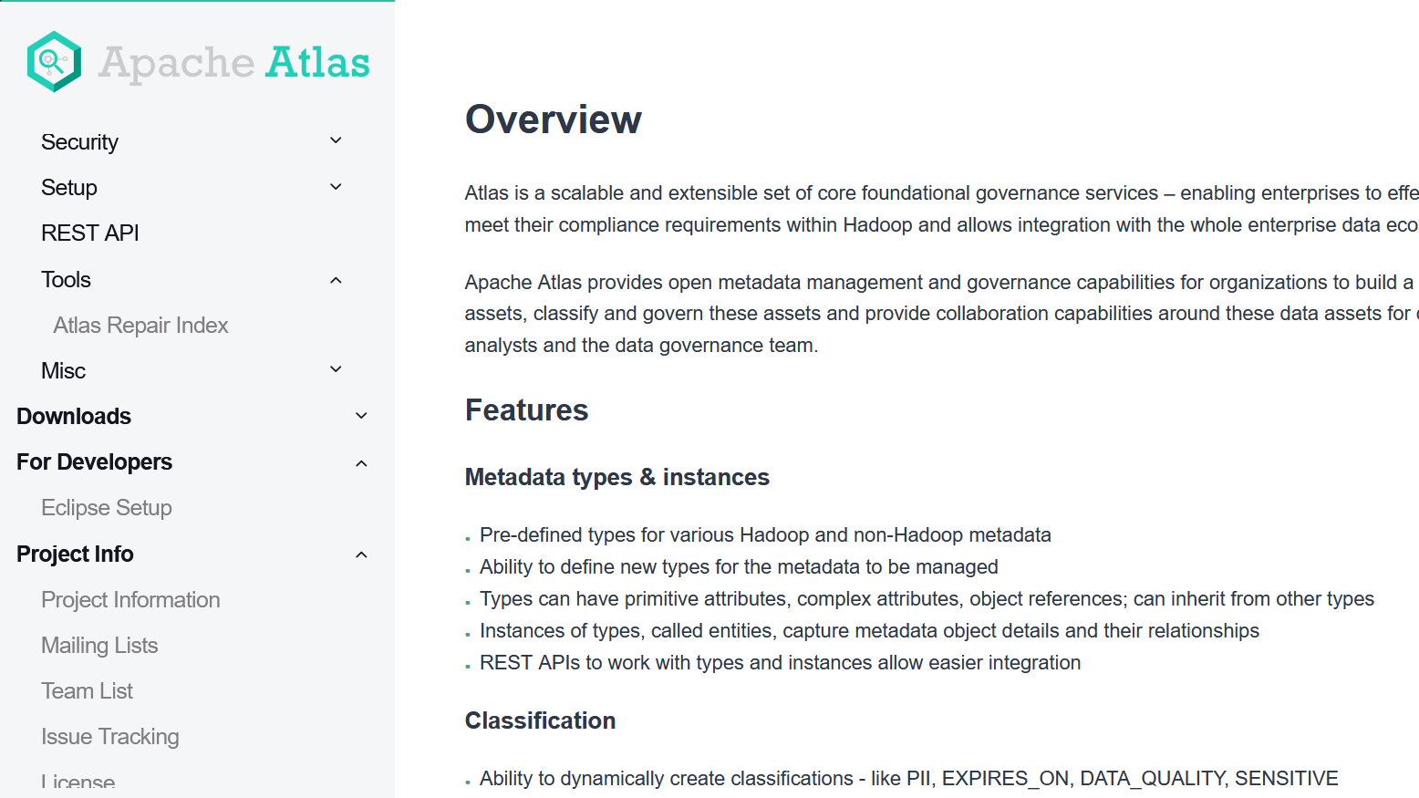 Apache Atlas webpage