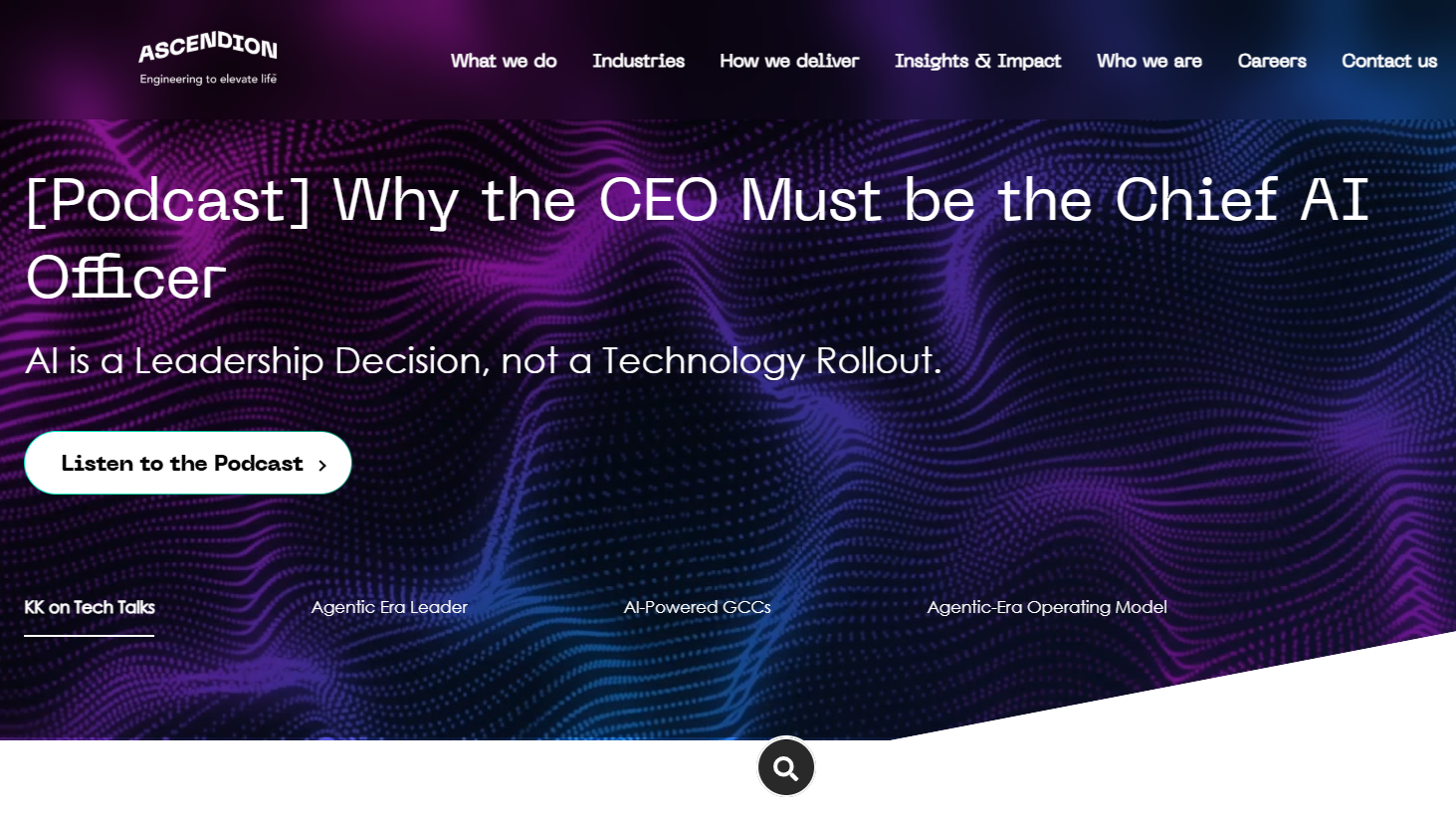 Ascendion.com homepage