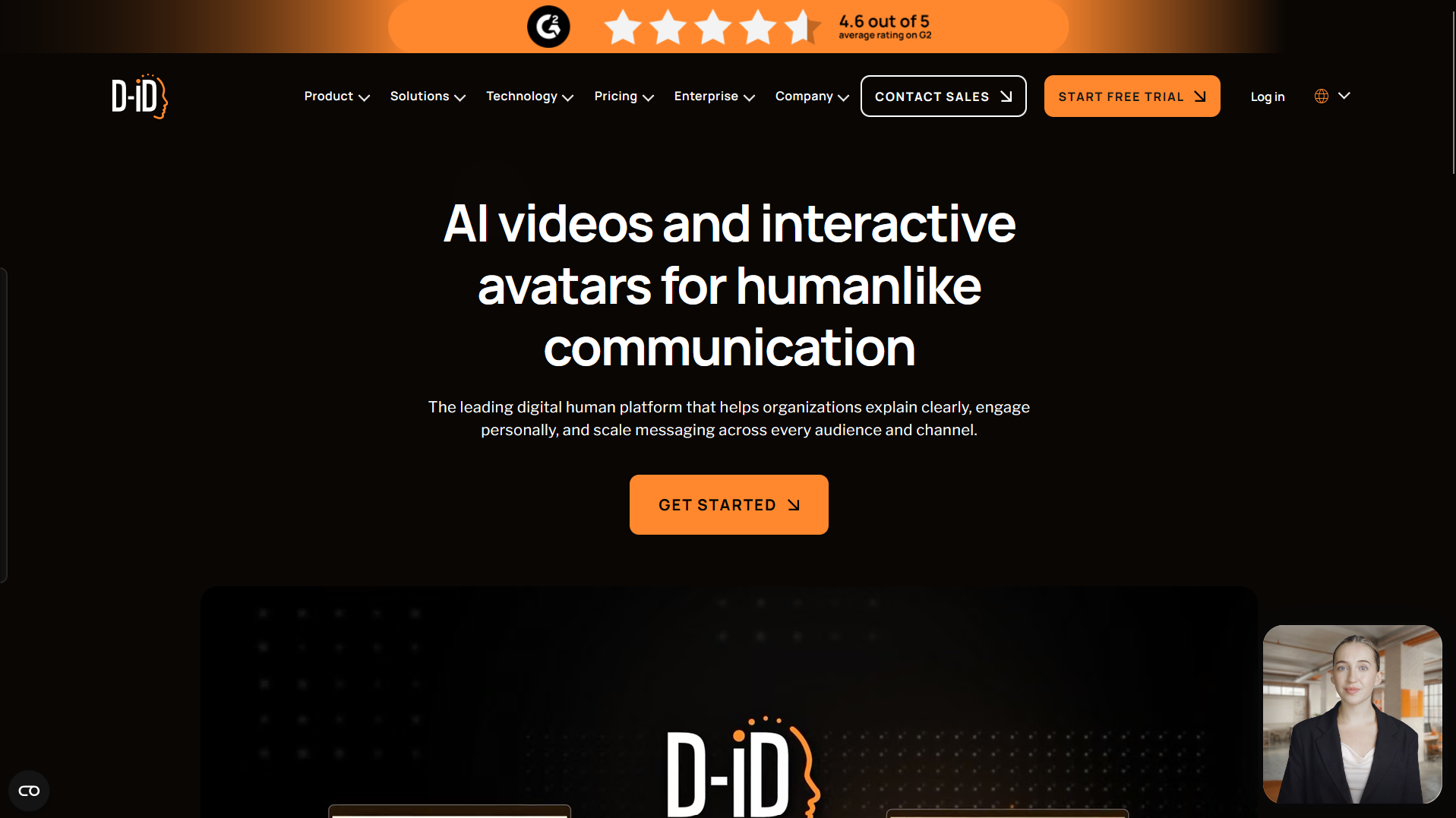 D-ID Homepage