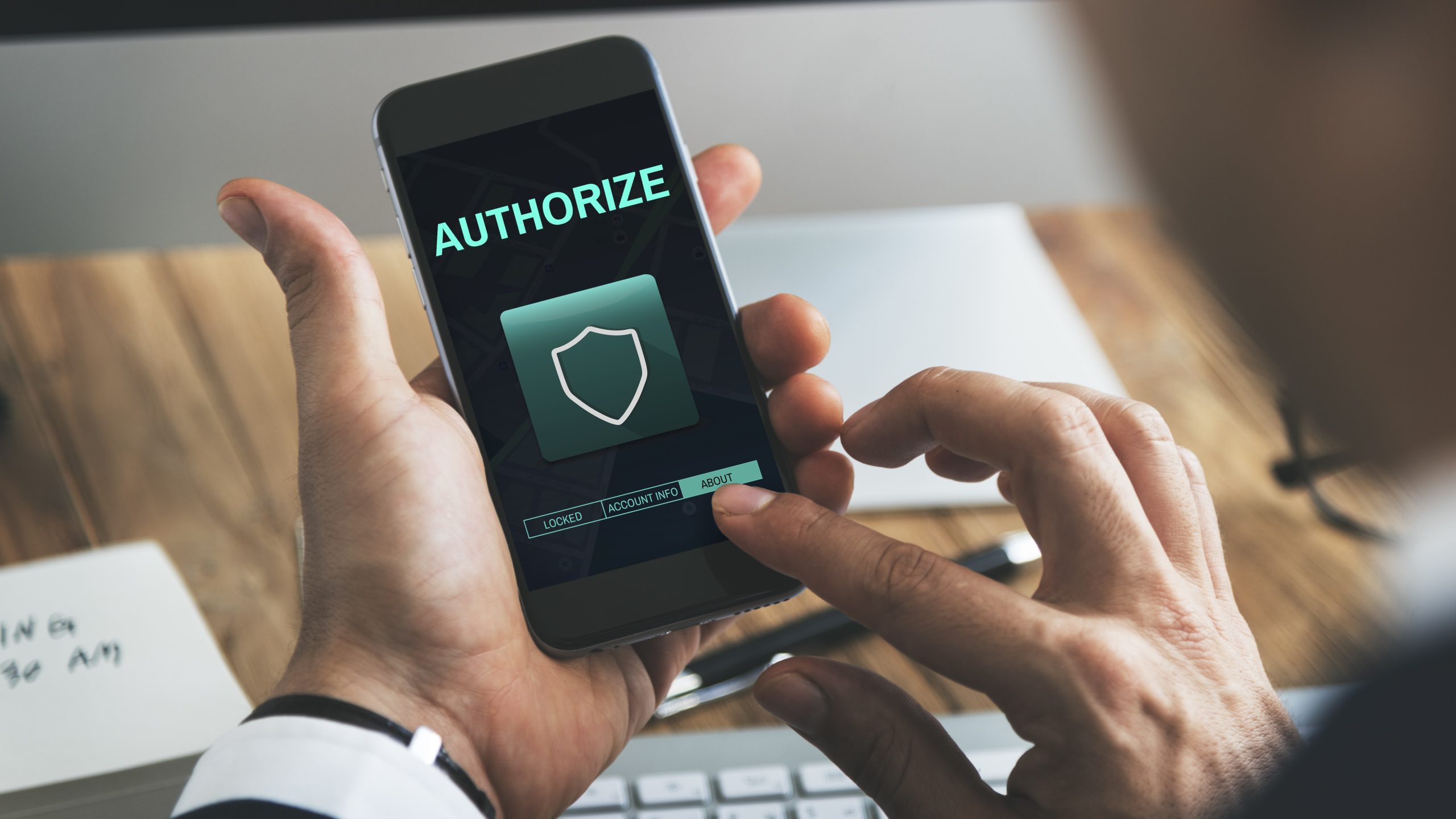 Data Protection Shield Secured Permission Graphic Concept