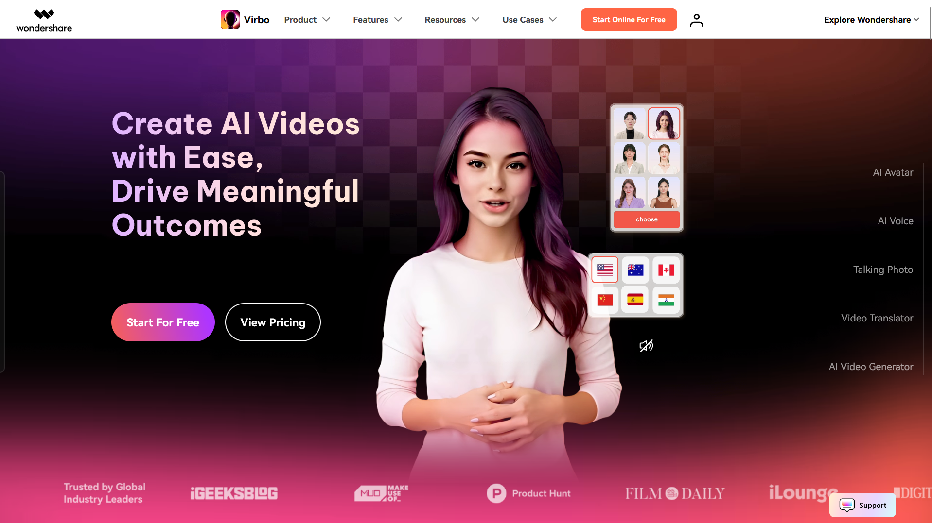 Wondershare Homepage