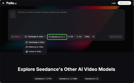 Seedance Homepage