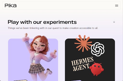 Pika Labs Homepage