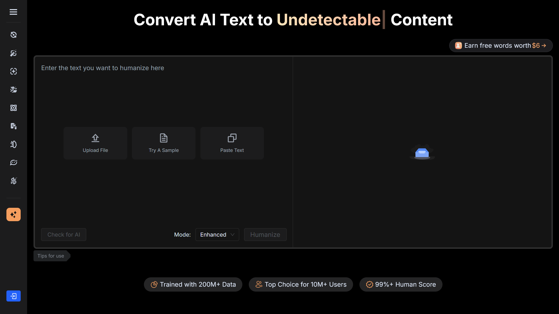 BypassGPT AI Homepage