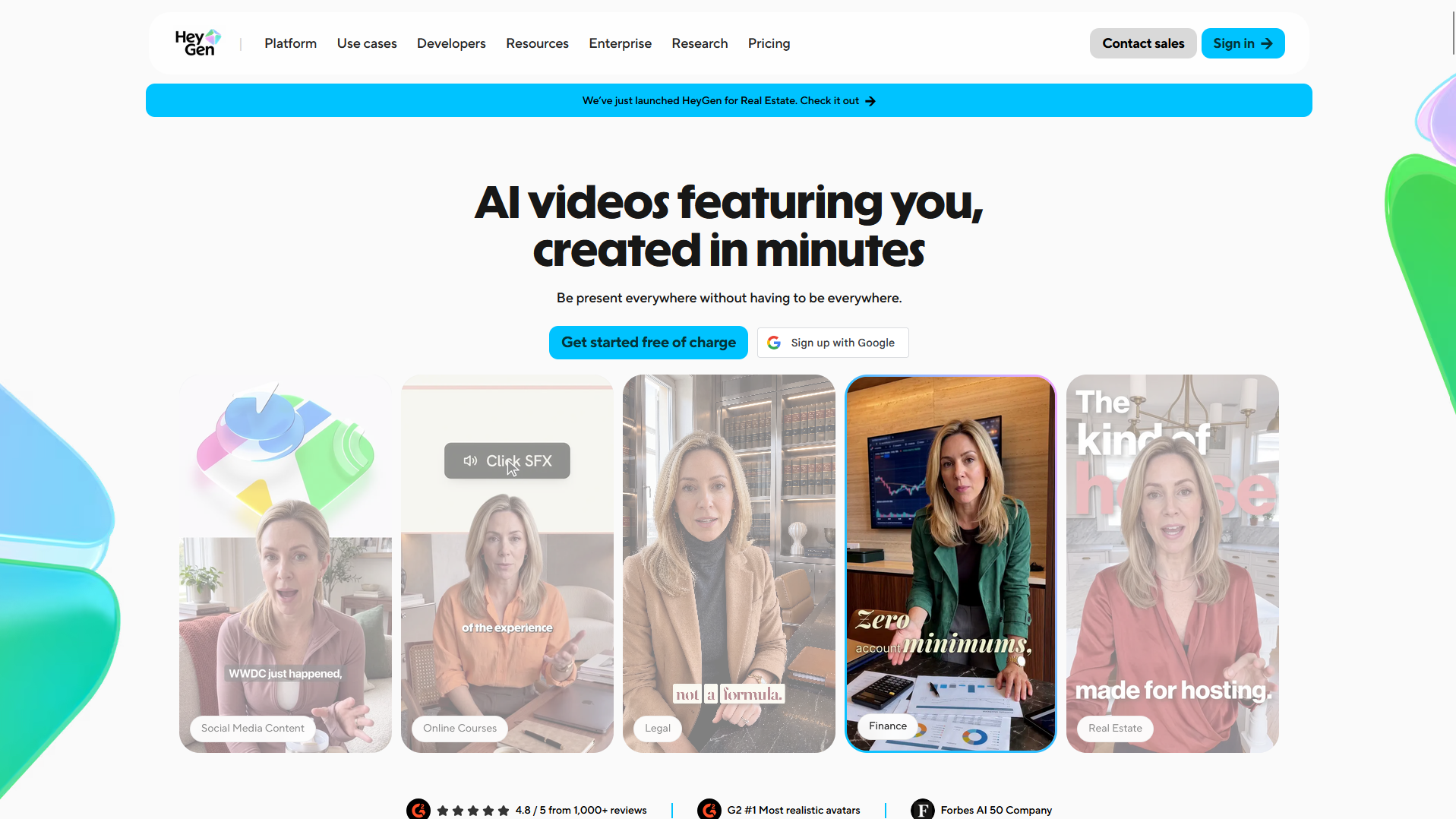 Heygen Homepage