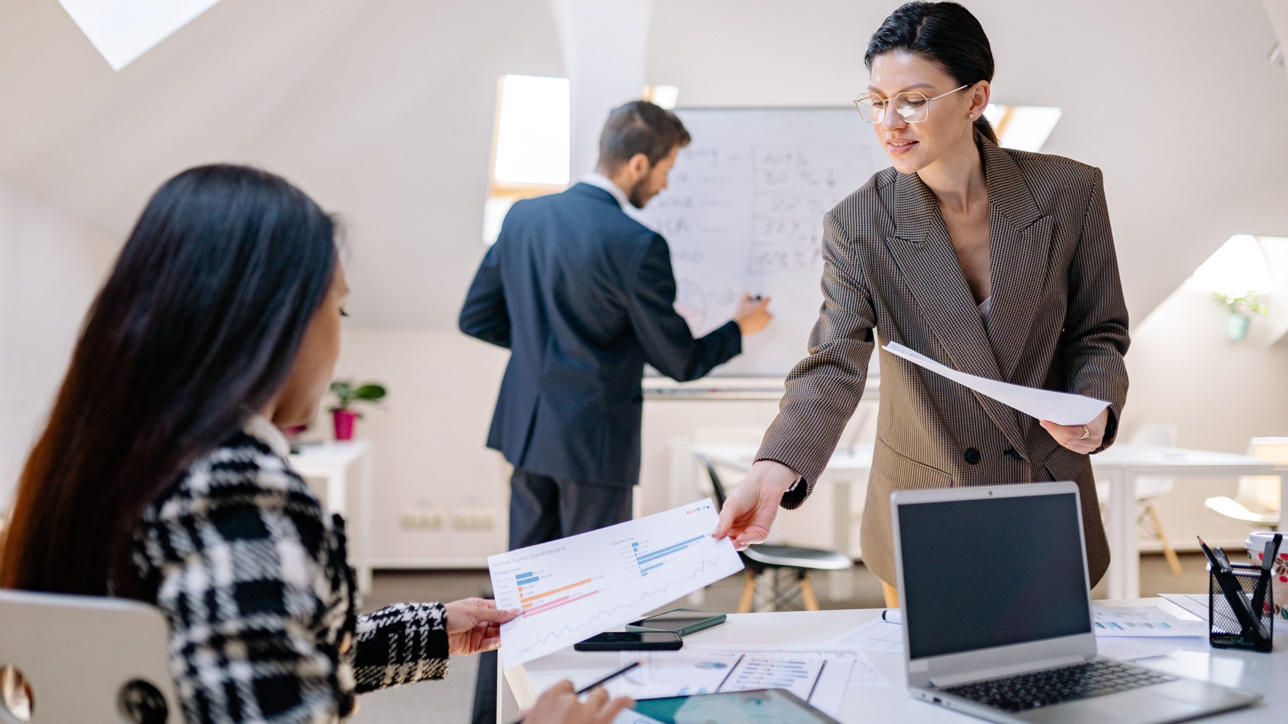 People working in an office